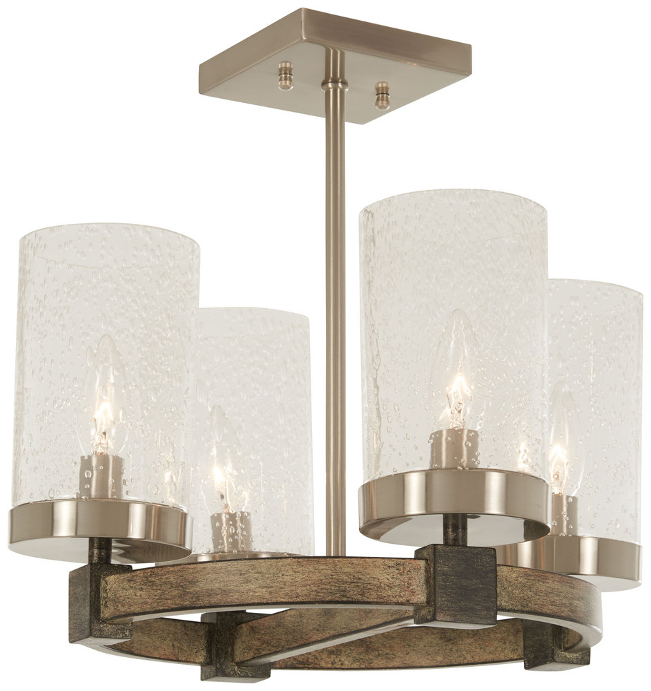 BRIDLEWOOD - 4 LIGHT SEMI FLUSH