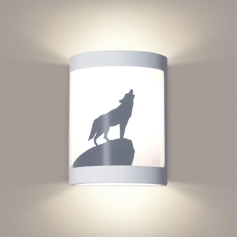 Lone Wolf Wall Sconce: Midnight Granite (Wet Sealed Top)