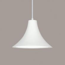 A-19 P501-PO-WCC - Madera Pendant: Poppy Orange (White Cord & Canopy)